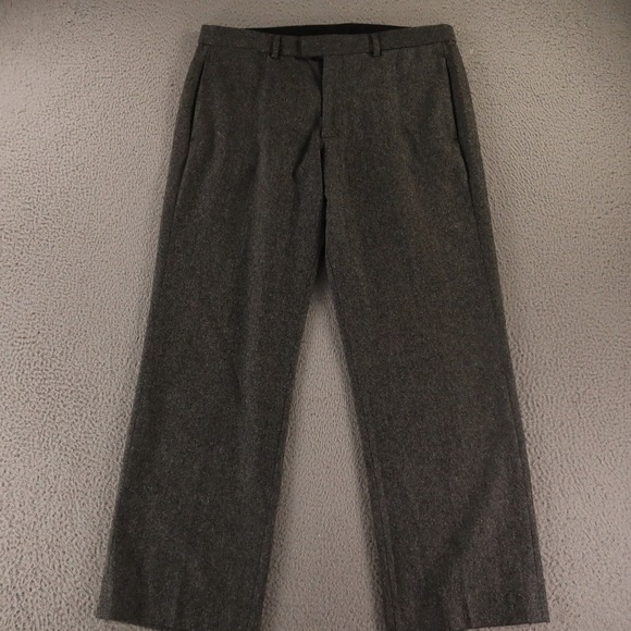 Express Other - Tweed Pants Mens 34 Gray Heather Wool Polyester Slacks 34x29
